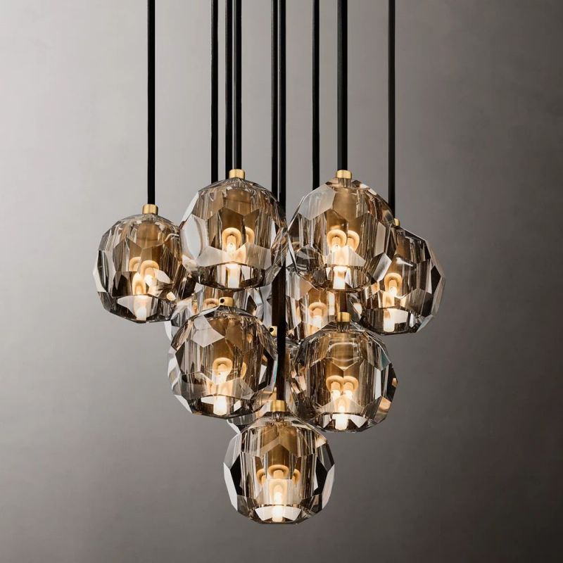 Kelly Glass Round Cluster Chandelier 14''