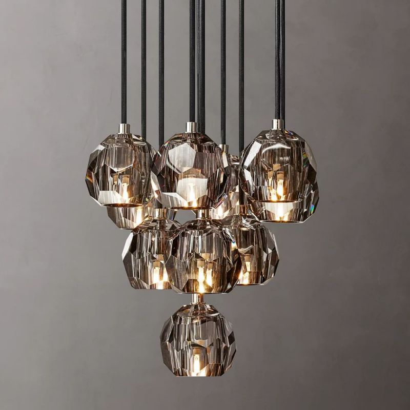 Kelly Glass Round Cluster Chandelier 14''