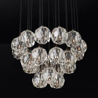 Kelly Glass Round Cluster Chandelier 24"