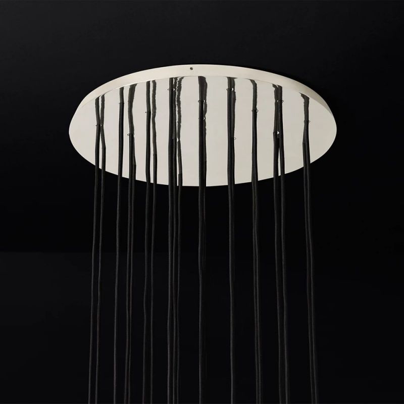 Kelly Glass Round Cluster Chandelier 24"