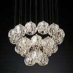 Kelly Glass Round Cluster Chandelier 24"