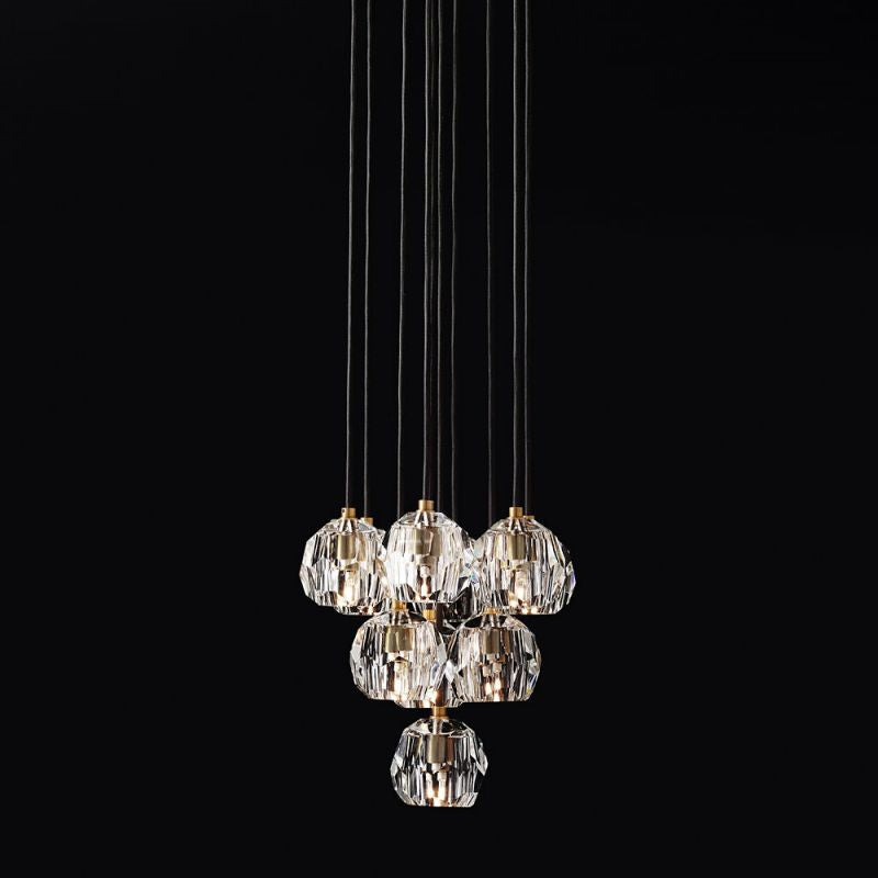 Kelly Glass Round Cluster Chandelier 14''