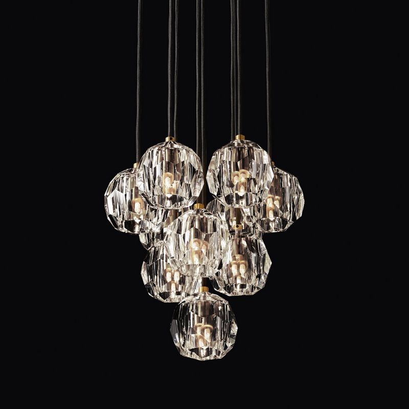 Kelly Glass Round Cluster Chandelier 14''