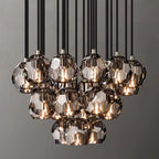 Kelly Glass Round Cluster Chandelier 24"
