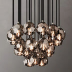 Kelly Glass Round Cluster Chandelier 24"