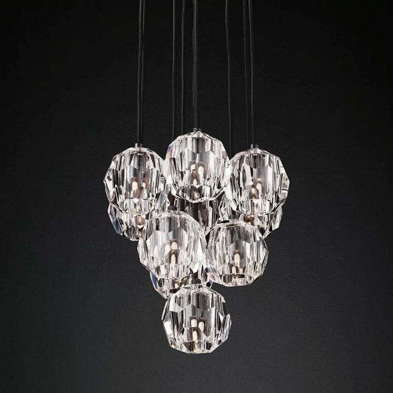 Kelly Glass Round Cluster Chandelier 14''
