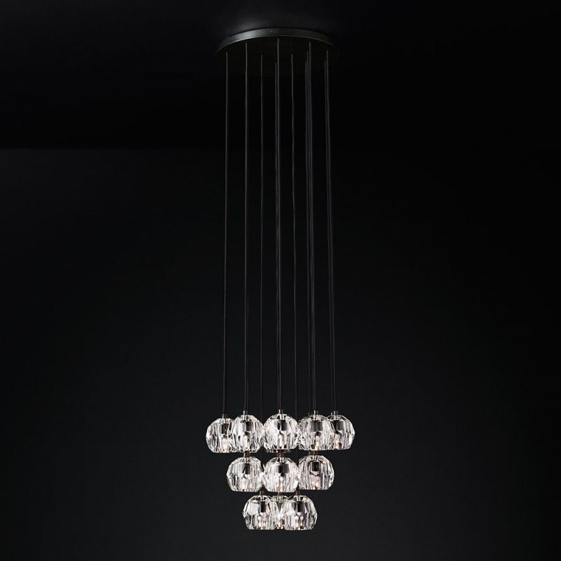 Kelly Glass Round Cluster Chandelier 19''