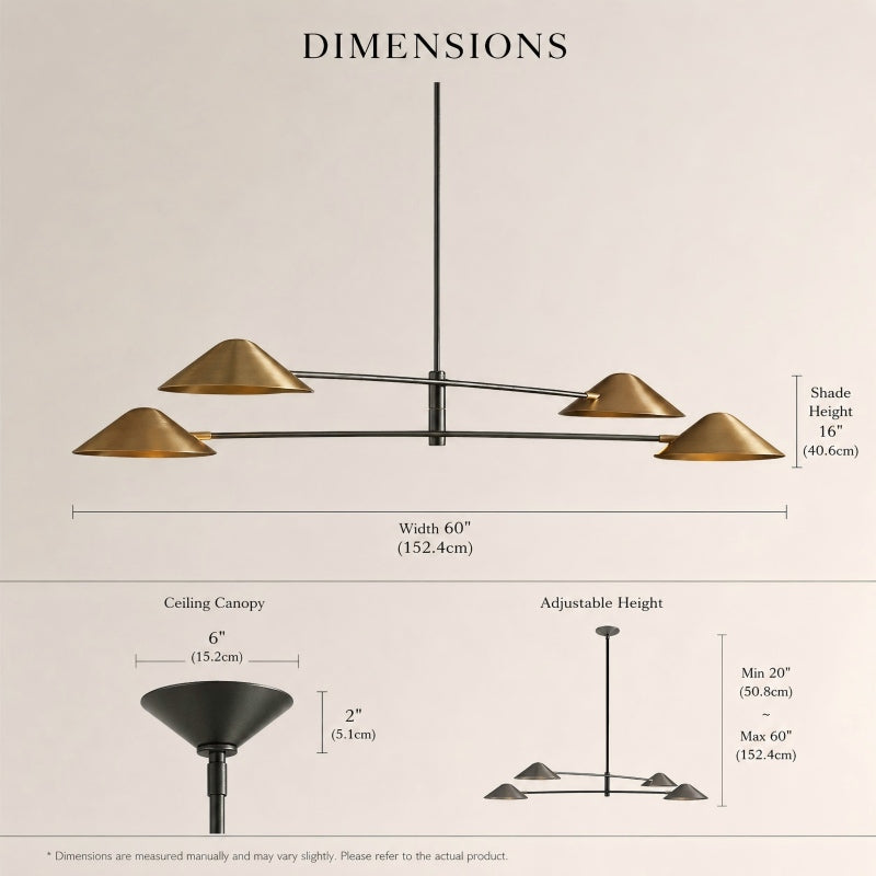 Sivans 4-Light Linear Chandelier