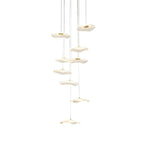 Small Acrylic Lotus Leaves LED Creative Modern Staircase Chandelier