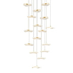 Small Acrylic Lotus Leaves LED Creative Modern Staircase Chandelier