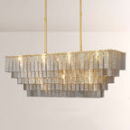 Chan Smoke Rectangle Chandelier 59"