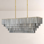 Chan Smoke Rectangle Chandelier 59"