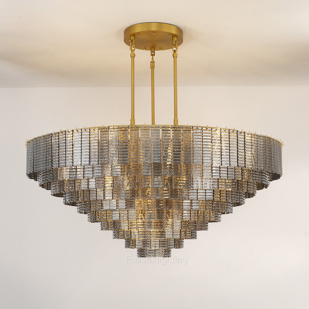 Chan Smoke Round Chandelier 65"