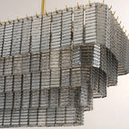 Chan Smoke Rectangle Chandelier 59"