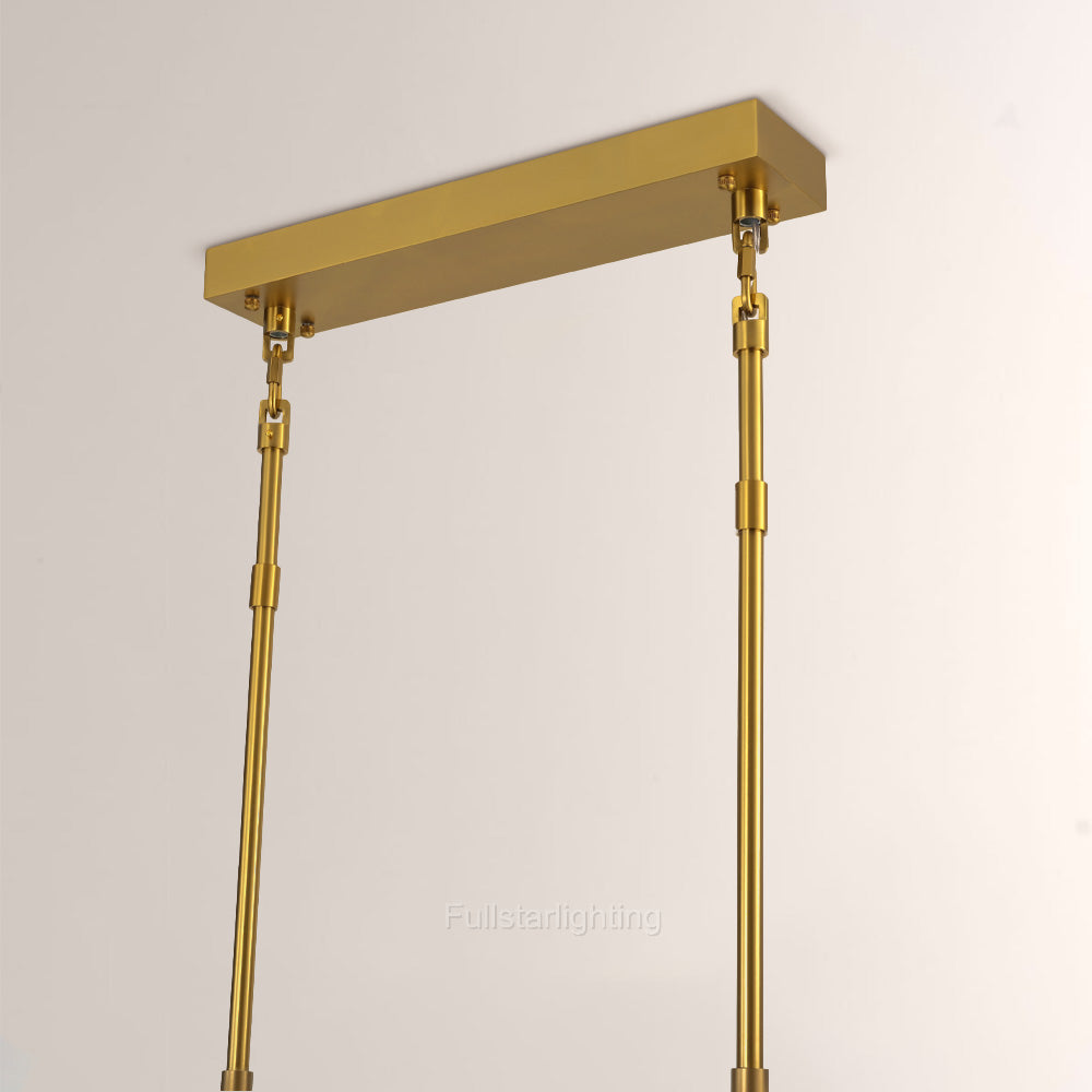 Chan Smoke Rectangle Chandelier 59"