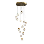 Spiral Pineapple Multi Glass Ball Staircase Chandelier