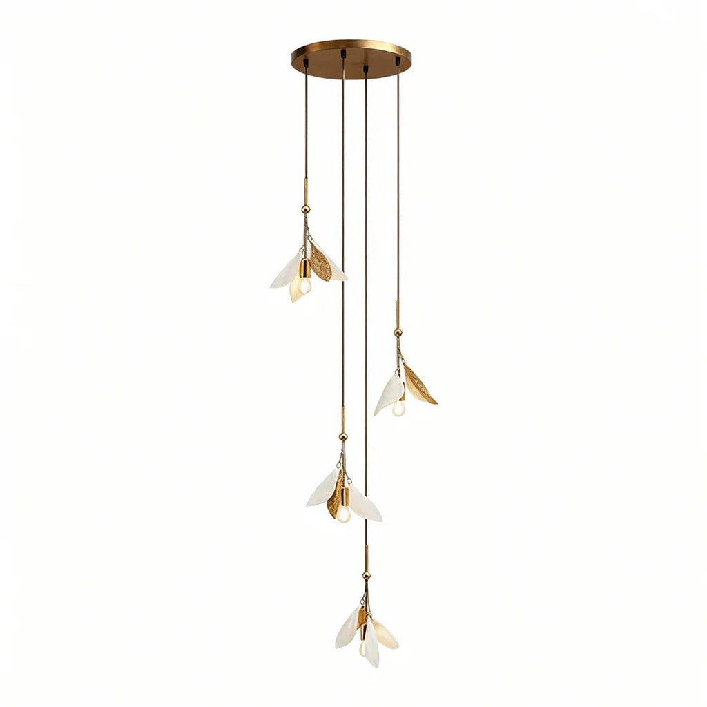 Staircase Chandelier Ideas Art Ceramic Flower Ceiling Light