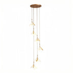 Staircase Chandelier Ideas Art Ceramic Flower Ceiling Light