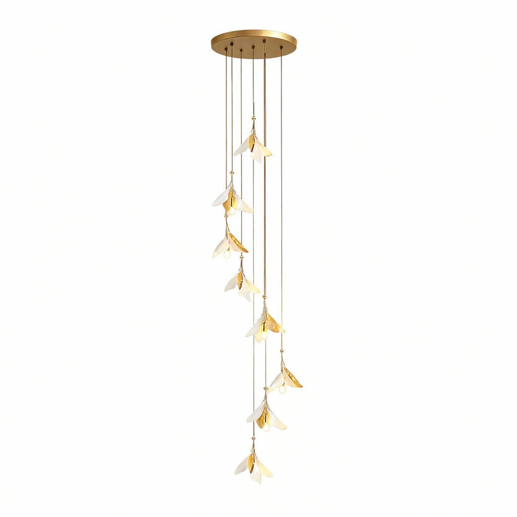 Staircase Chandelier Ideas Art Ceramic Flower Ceiling Light