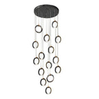 Staircase Lighting Chandelier LED Ring Cluster Rotating Ceiling Light