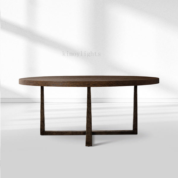T-Brace Round Dining Table
