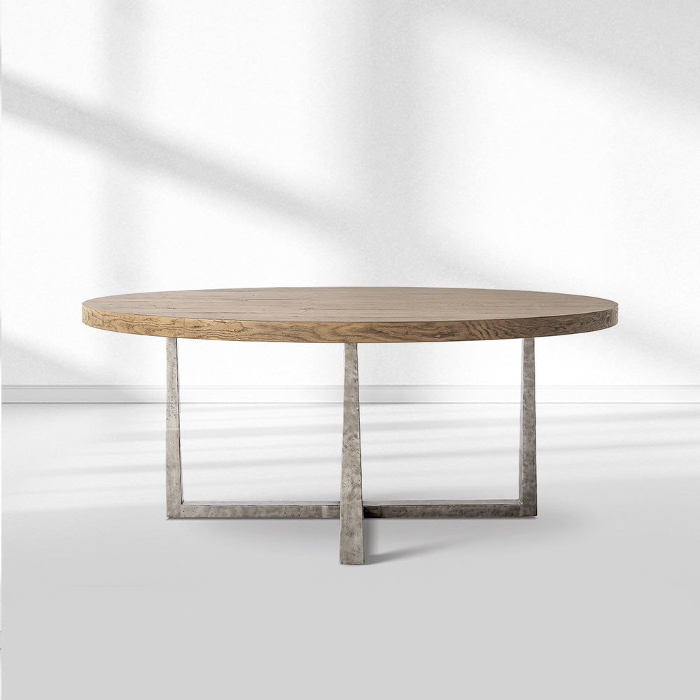 T-Brace Round Dining Table