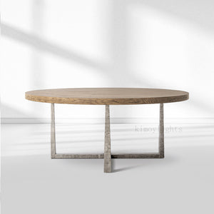 T-Brace Round Dining Table