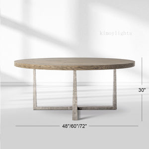 T-Brace Round Dining Table