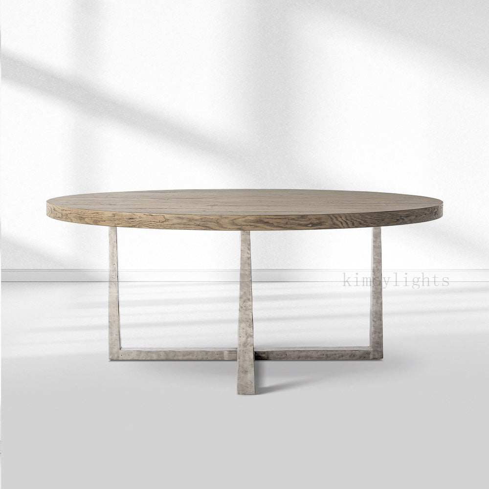 T-Brace Round Dining Table