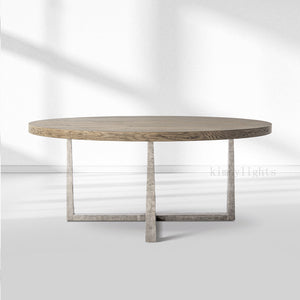 T-Brace Round Dining Table