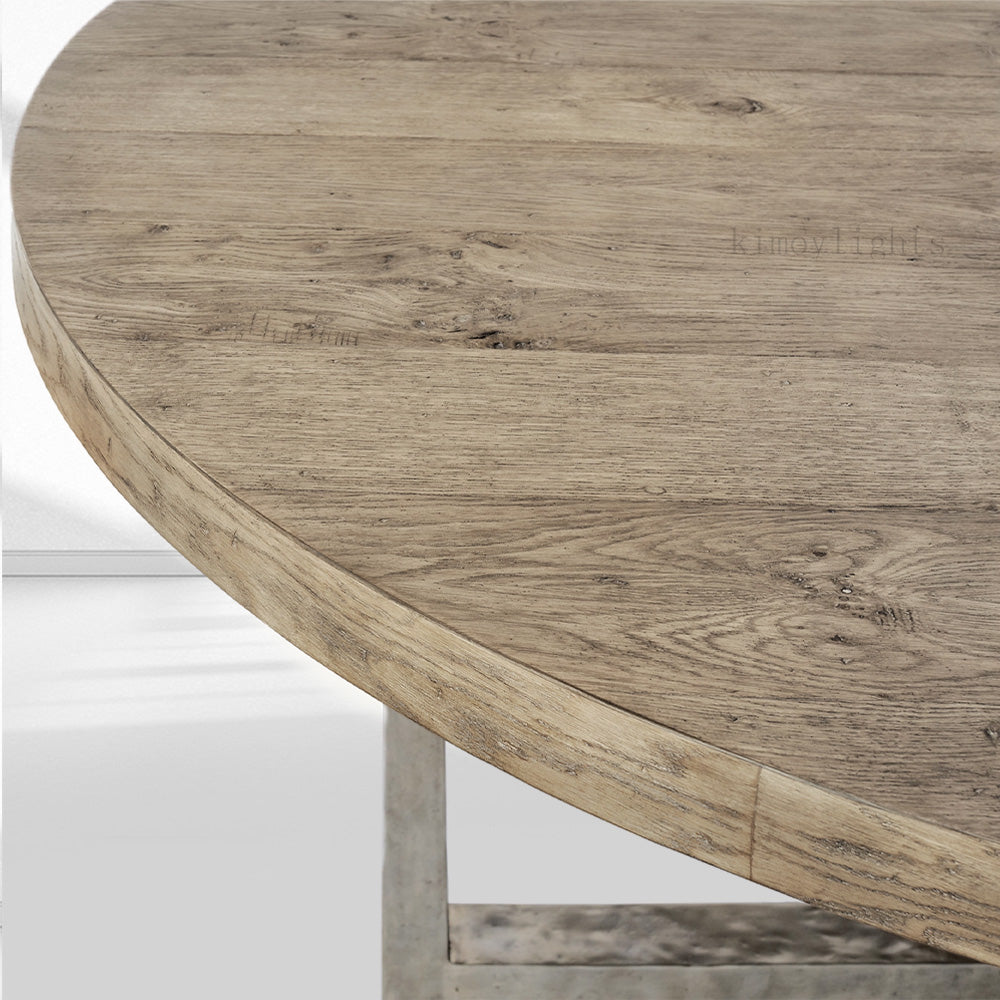 T-Brace Round Dining Table