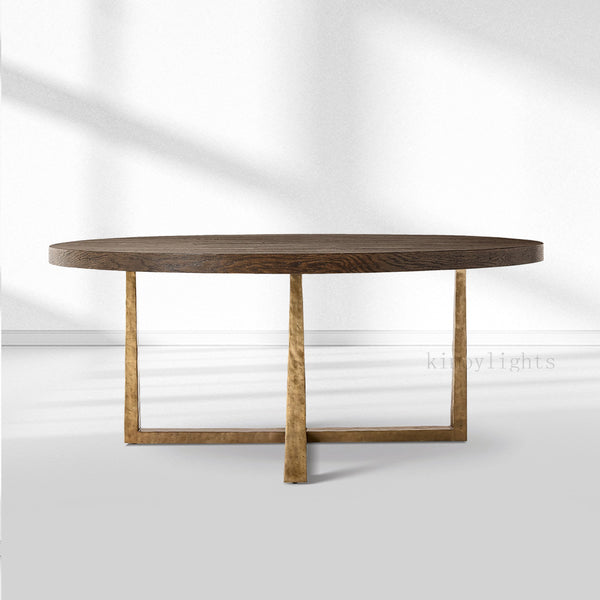 T-Brace Round Dining Table