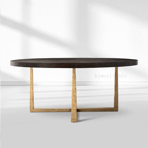 T-Brace Round Dining Table