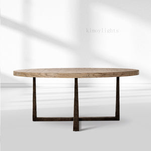 T-Brace Round Dining Table