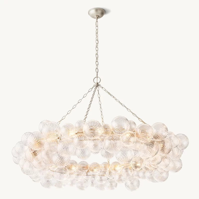 Talia Ring Glass Ball Chandelier 54"