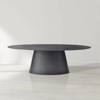 Tavamo Oval Black Oak Dining Table