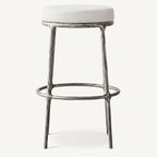Thadeus Backless Fabric Swivel Bar and Counter Stool Living Room