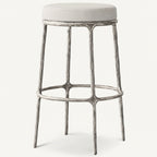 Thadeus Backless Fabric Swivel Bar and Counter Stool Living Room