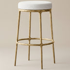 Thadeus Backless Fabric Swivel Bar and Counter Stool Living Room