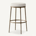 Thadeus Backless Fabric Swivel Bar and Counter Stool Living Room
