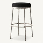 Thadeus Backless Fabric Swivel Bar and Counter Stool Living Room