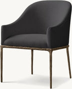 Thadeus Barrelback Slope Fabric Dining Armchair
