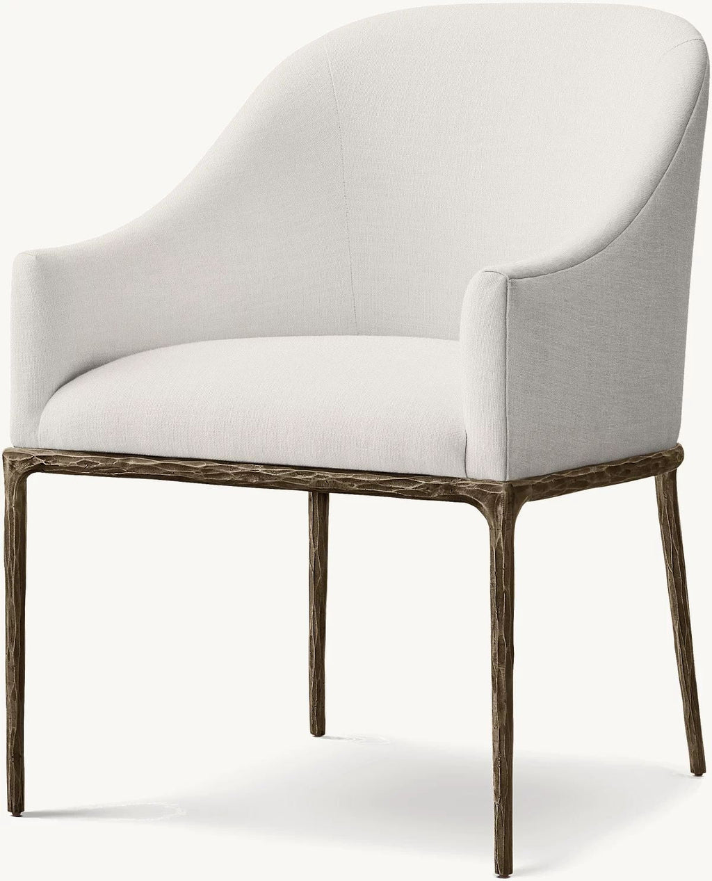Thadeus Barrelback Slope Fabric Dining Armchair