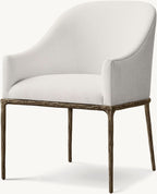 Thadeus Barrelback Slope Fabric Dining Armchair