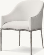 Thadeus Barrelback Slope Fabric Dining Armchair