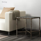 Thaddeus Glass Square Side Table 18" 22"