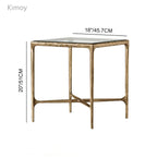 Thaddeus Glass Square Side Table 18" 22"