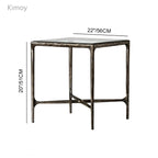 Thaddeus Glass Square Side Table 18" 22"