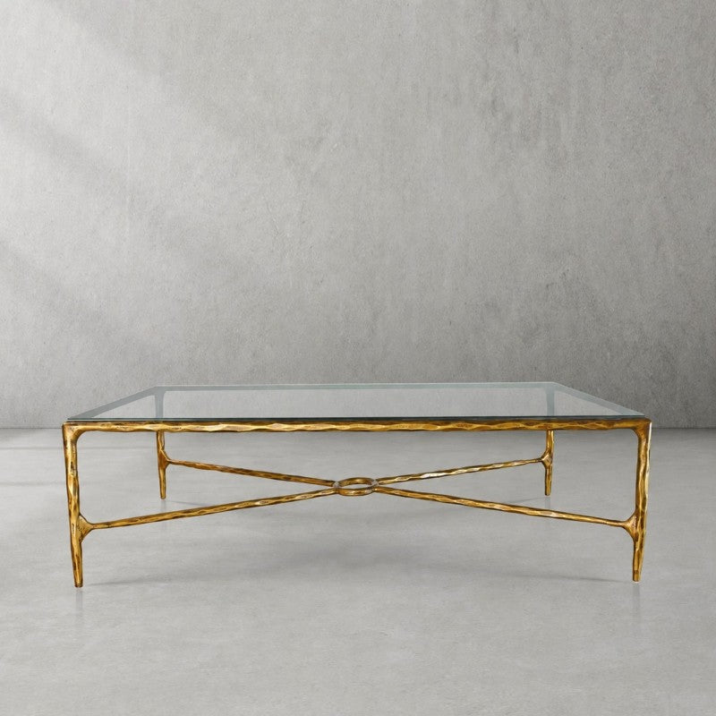Thaddeus Glass Top Rectangular Glass Coffee Table