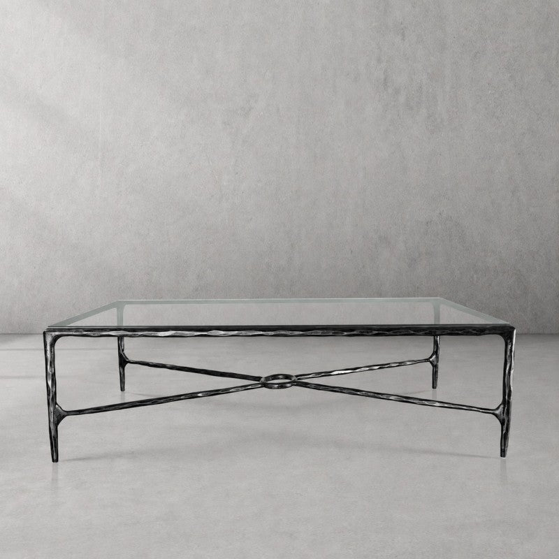 Thaddeus Glass Top Rectangular Glass Coffee Table